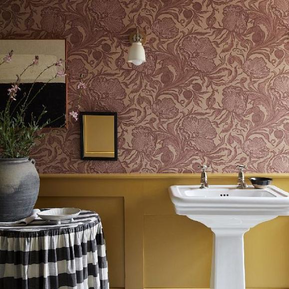 Обои Little Greene 0263PTMASQU Poppy Trail Masquerade