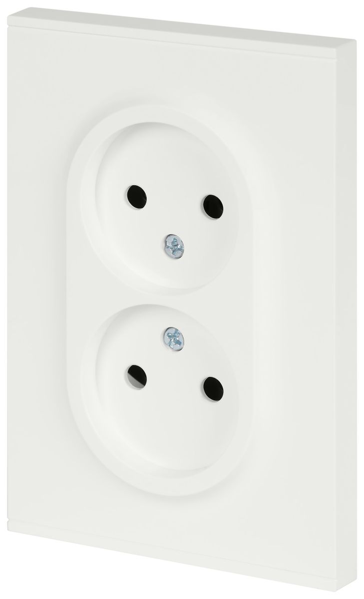 Розетка Эра Galaxy 15-2107-08 без заземления двойная 2X2P 16А-250В IP20 белый матовый Б0071704
