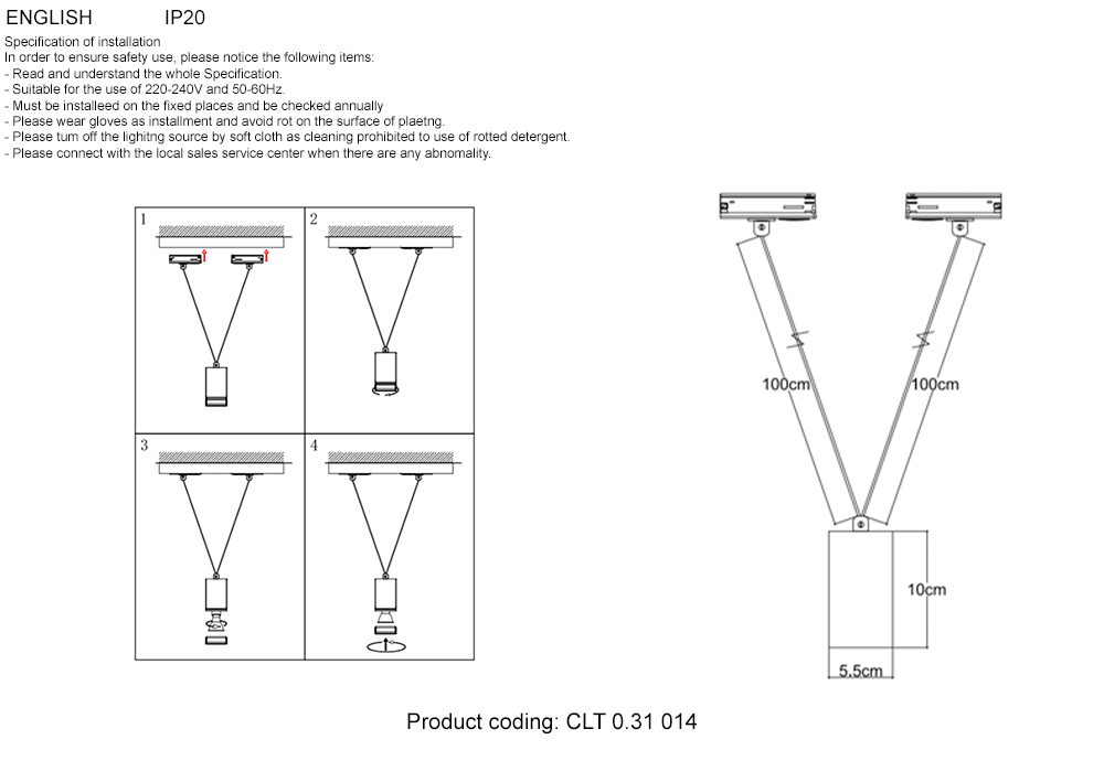 Трековый однофазный светильник Crystal Lux CLT 0.31 014 BS