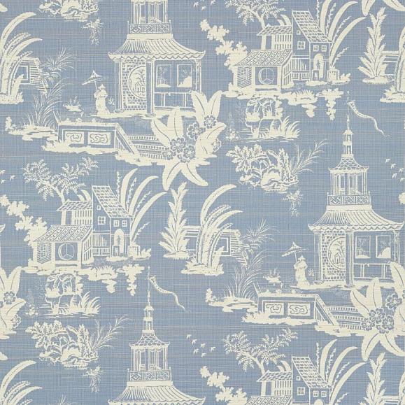 Обои Thibaut T13649 Empress Court Blue