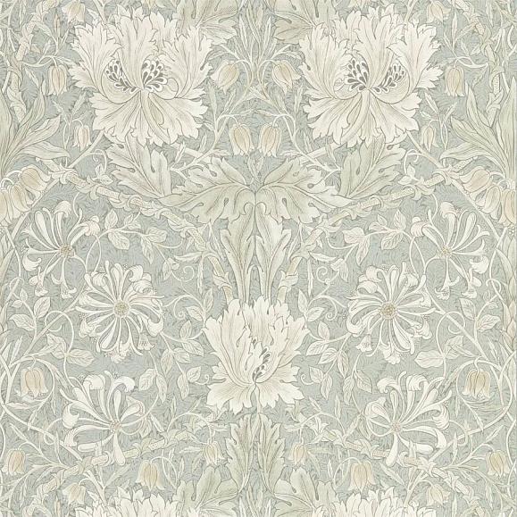 Обои Morris 216525 Pure Honeysuckle & Tulip Grey Blue