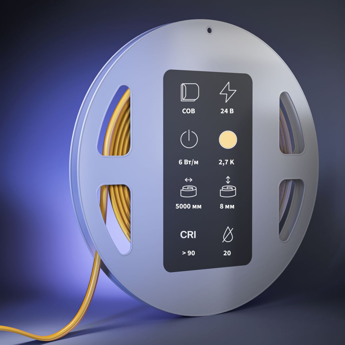 Светодиодная лента Maytoni Led Strip 24В COB 6Вт/м 2700К 5м IP 20 201285