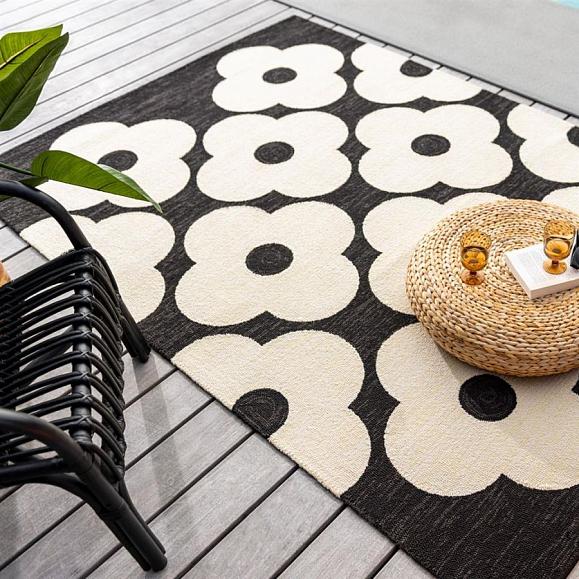 Ковер Orla Kiely 460805 (140x200) Spot Flower Black Outdoor 140x200 см
