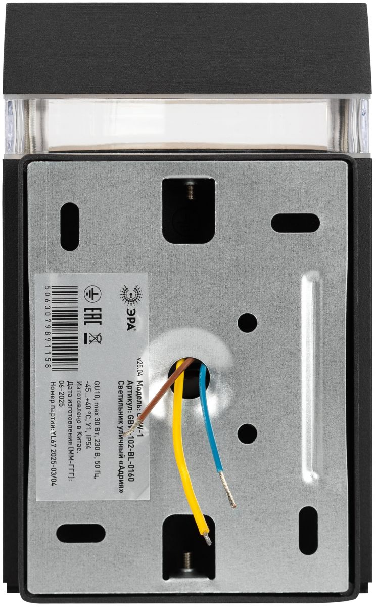 Уличный настенный светильник Эра Адрия GBW-102-BL-0160 Б0069593