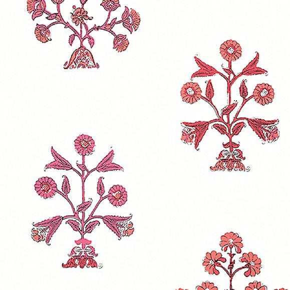 Обои Thibaut T10667 Indian Flower Pink
