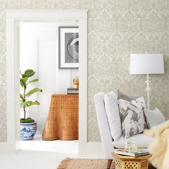 Обои York BO6731 Laurel Damask Linen