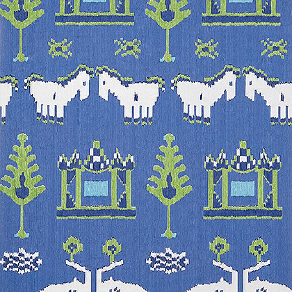 Обои Thibaut T10642 Kingdom Parade Blue and Green