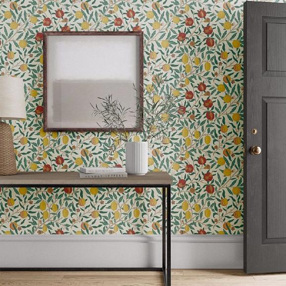 Обои Morris 217085 Fruit Green/Indigo/Madder