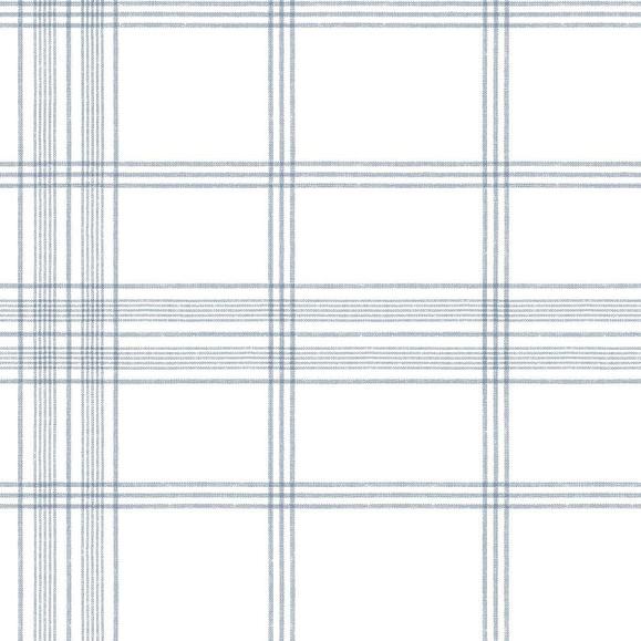 Обои York CV4468 Charter Plaid Chambray