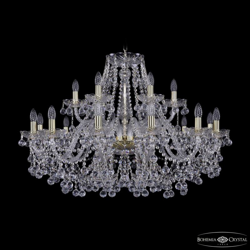 Подвесная люстра Bohemia Ivele Crystal 1409/12+6/360 G