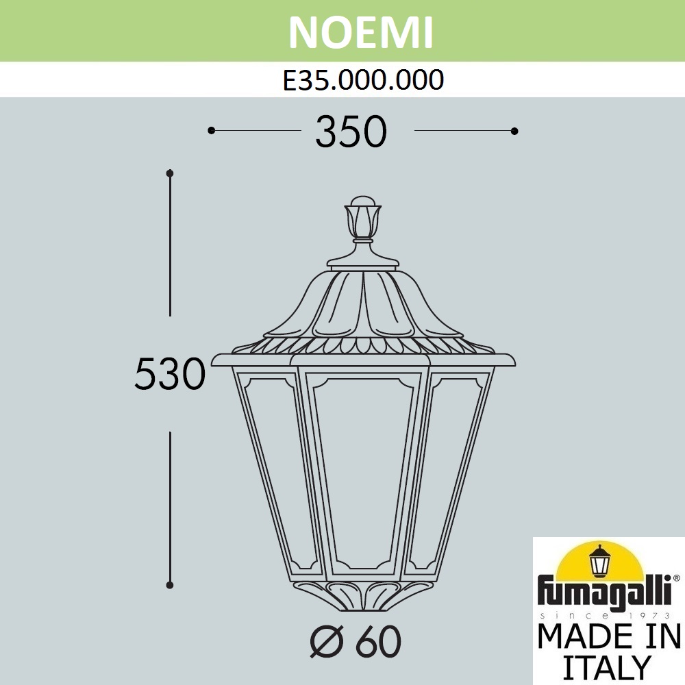 Уличный светильник Fumagalli Noemi E35.000.000.AXH27