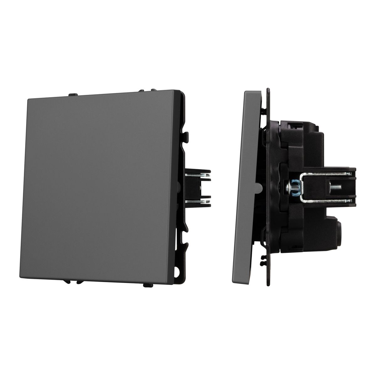 Выключатель перекрёстный 1 кл софт-тач серый базальт Arlight SWT-MKX1-SFPL-GR (250V, 10A) 054251(1)
