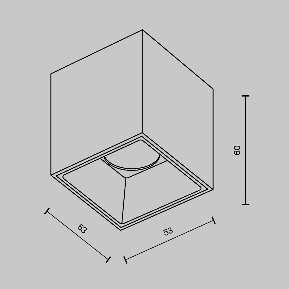 Накладной светильник Maytoni Alfa LED C064CL-5W4K-SQ-B