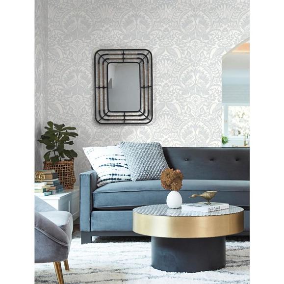 Обои York DM4999 Egret Damask Sky Blue