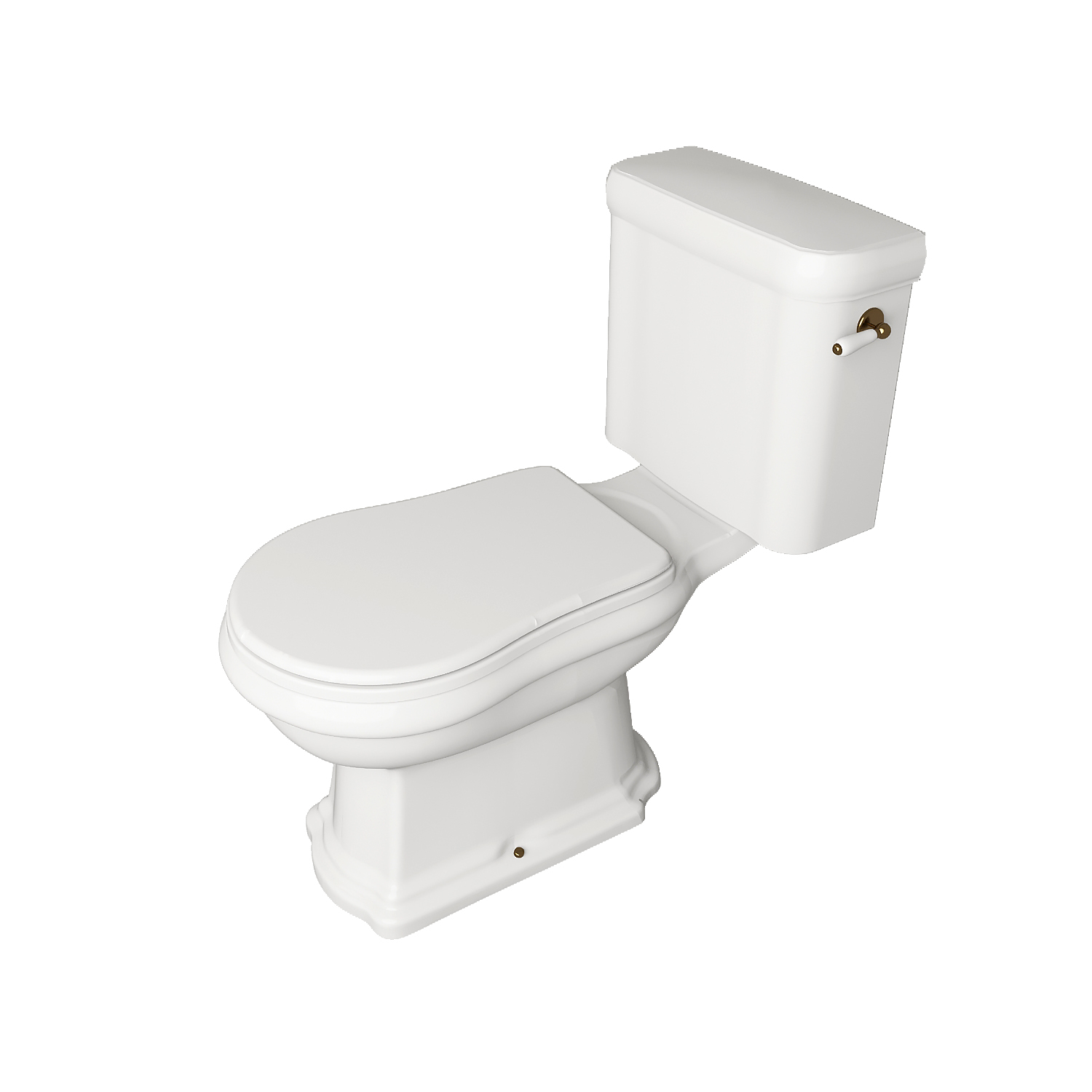 Kerasan Retro Унитаз 72х38.5см., моноблок, слив в стену, ручка справа, цвет: белый/хром