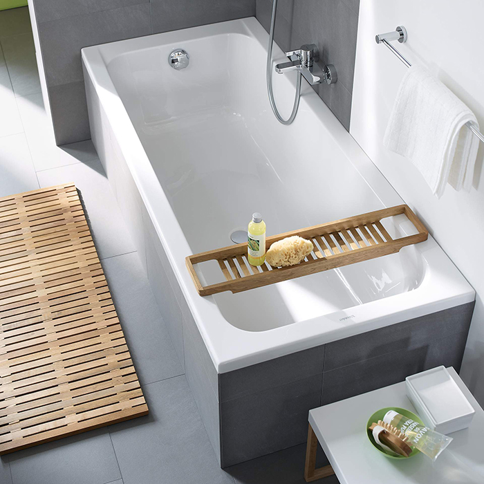 Duravit D-Code Ванна акриловая 170х75x40см., встраиваемая, с 1 наклоном для спины, выпуск в зоне ног, цвет: белый
