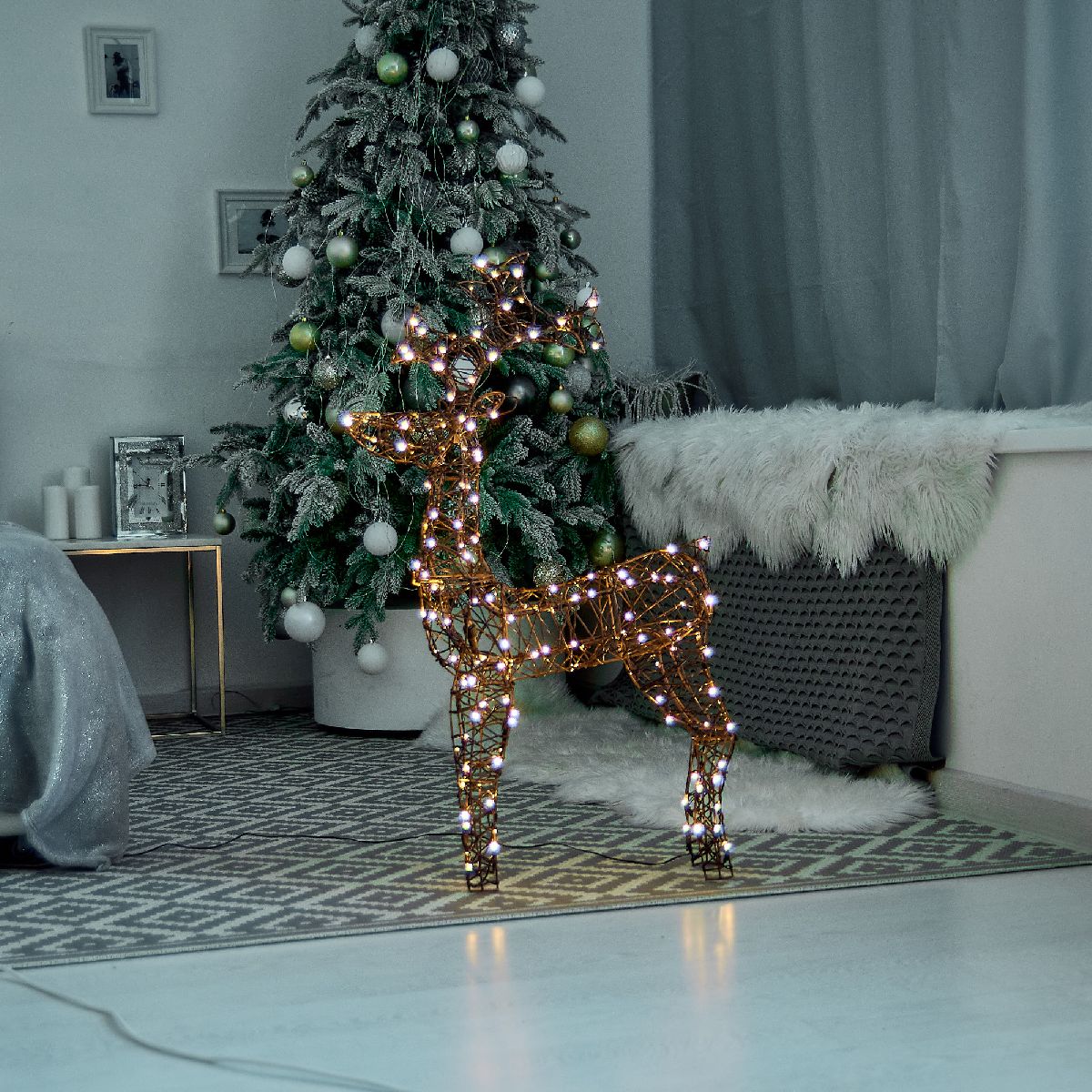 Светодиодная фигура Uniel ULD-M6098-160/SBA WARM WHITE IP44 DEER-3 UL-00012363