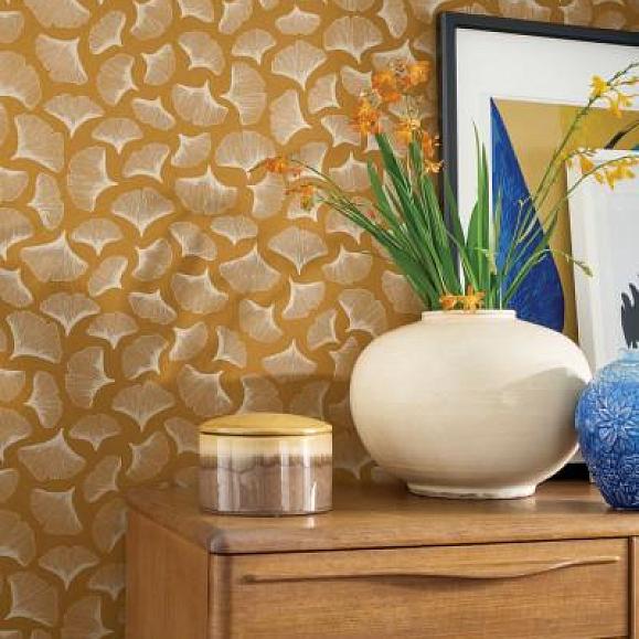Обои Casamance 73970325 Ginkgo Safran