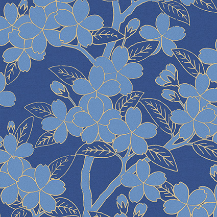 Обои Little Greene 0288CASMALT Camellia Smalt