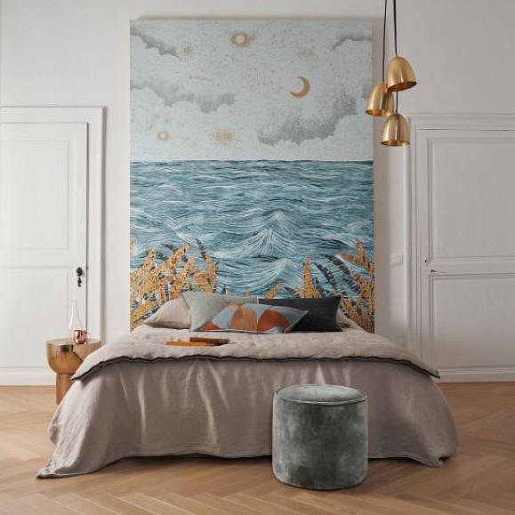 Панно Casamance 75432344 Callisto Bleu ciel/dore