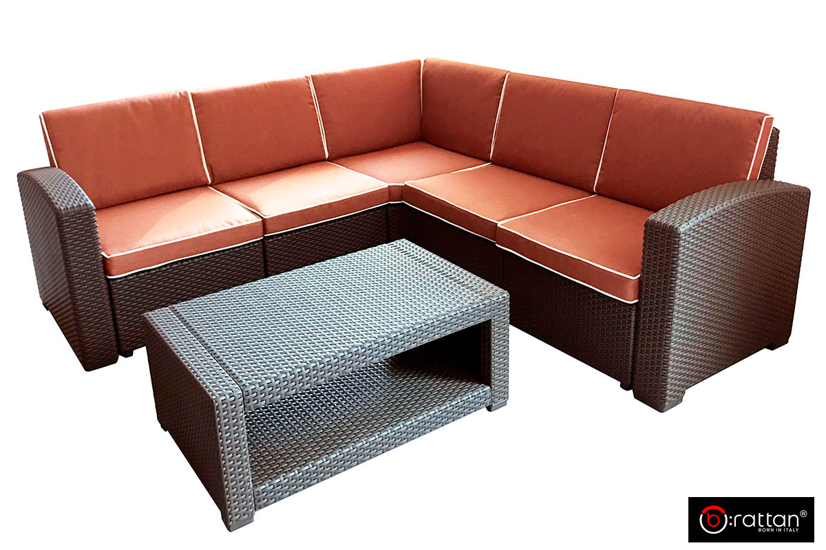 Комплект мебели Раттан Премиум Корнер / Rattan Premium Corner, венге