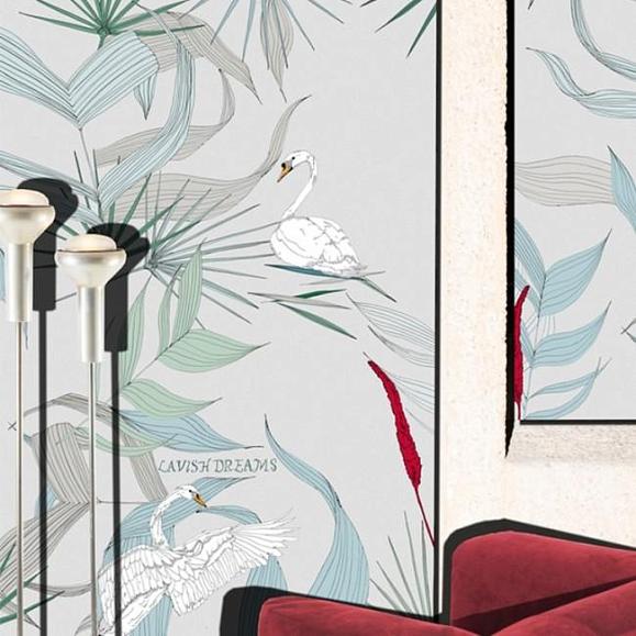 Панно Wall & Deco WDWN2101 Swan