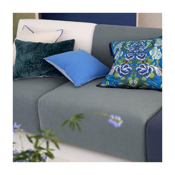 Подушка CCDG1504, Eleonora Embroidered, Cobalt, Designers Guild 55 x 55см