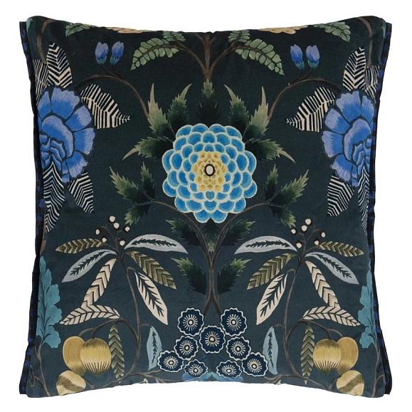 Подушка CCDG1451, Brocart Decoratif Velours, Indigo, Designers Guild 55 x 55см