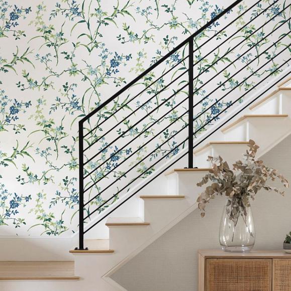 Обои York BL1744 Blossom Branches White/Blue