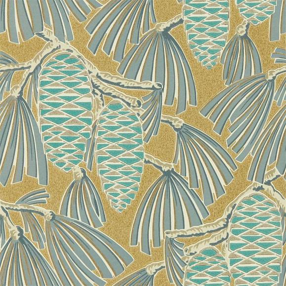 Обои Harlequin 112127 Foxley Kingfisher/Gold