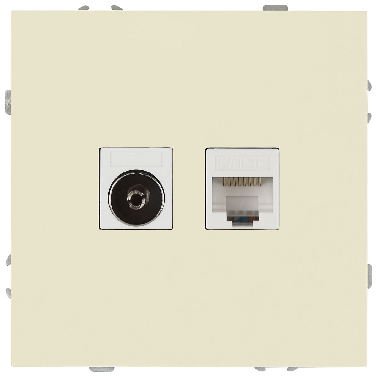 Розетка Эра Galaxy 15-3110-02 комбинированная RJ45+TV IP20 слоновая кость Б0070778