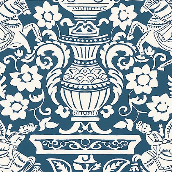 Обои Thibaut T14362 Galway Navy