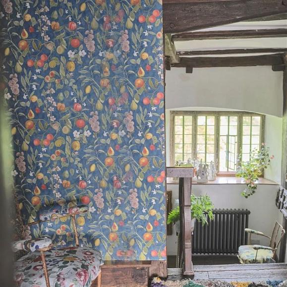 Обои John Derian PJD6018/03 Orchard Fruits Indigo