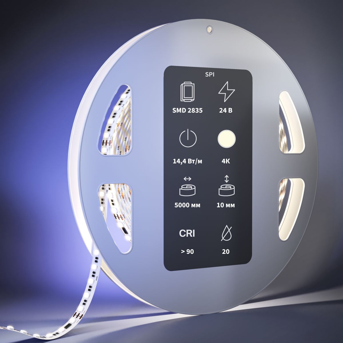 Светодиодная лента Maytoni Led Strip 24В 2835 14,4Вт/м 4000K 5м IP20 201253