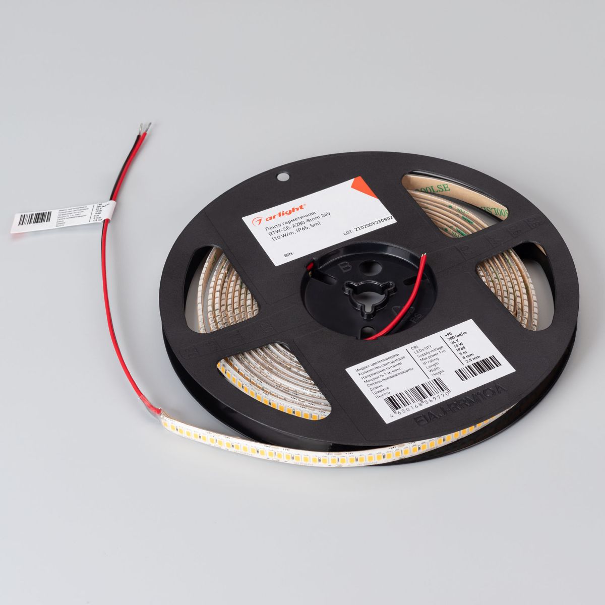 Светодиодная лента герметичная Arlight ULW-SE-A280-8mm 24V Warm3500 (10 W/m, IP65, 5m) 045562(1)