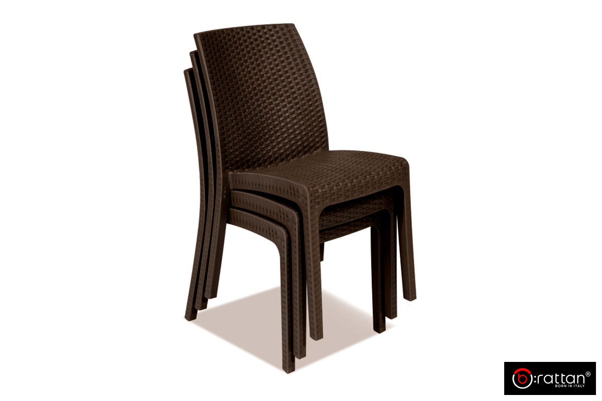 Стул B:rattan ВИРДЖИНИЯ / VIRGINIA без подлокотников, коричневый