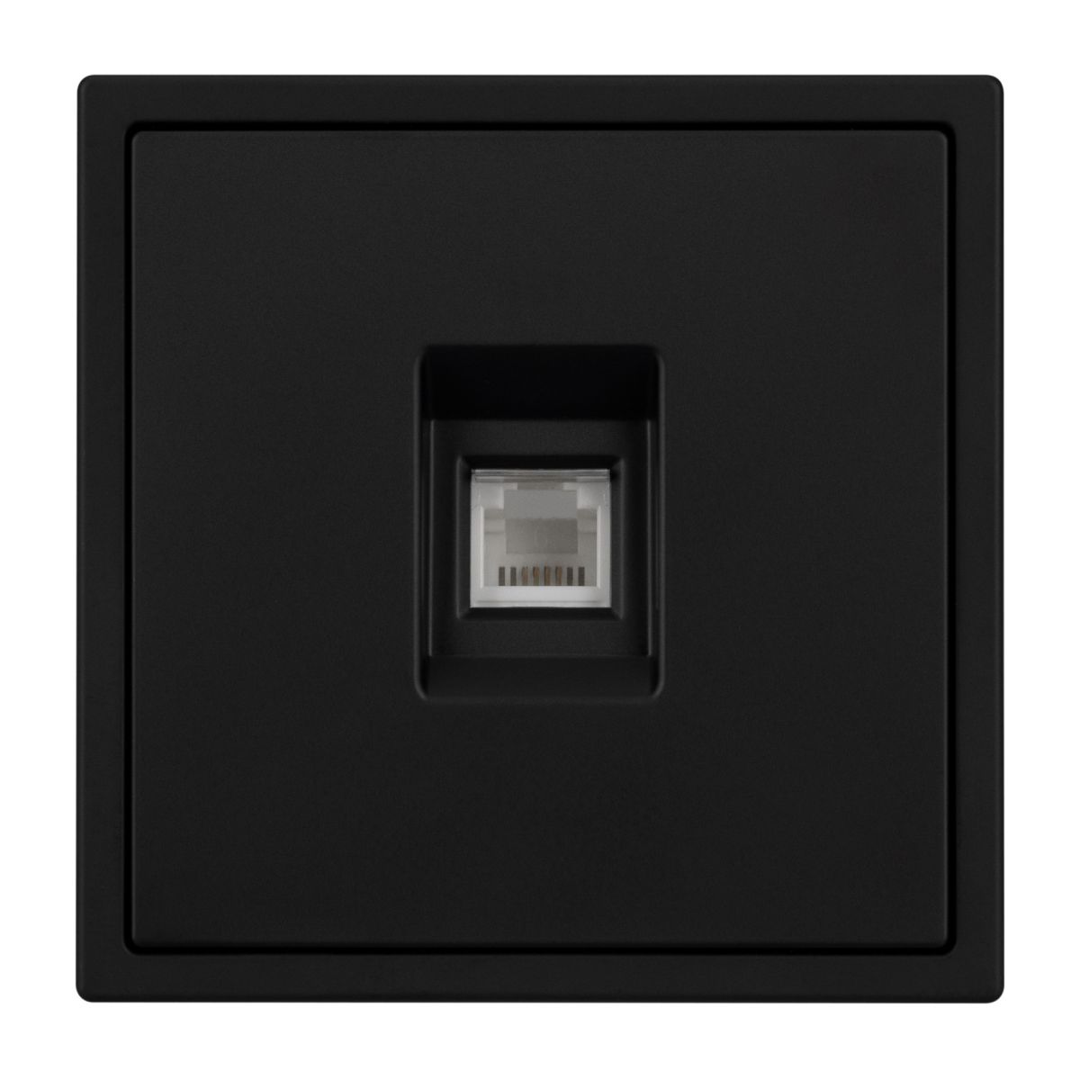 Розетка телефонная софт-тач черный оникс Arlight SCT-MTL1-SFPL-BK (RJ-11, 4C) 054301(1)