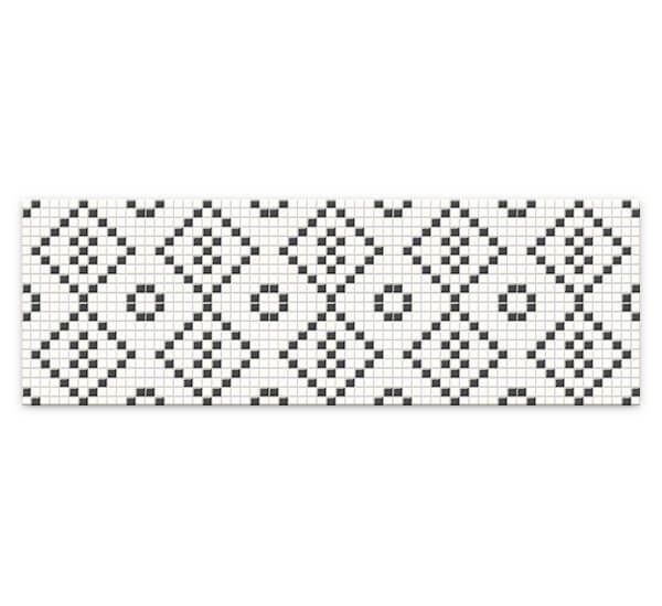Декор Pret a Porte Black&White Mosaic 25x75 (O-PRP-WIU441-16)