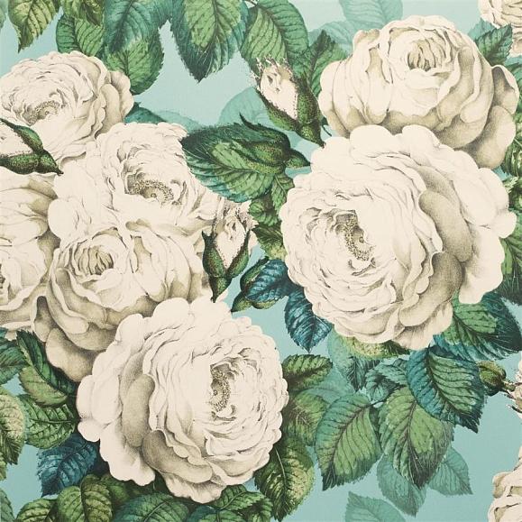 Обои John Derian PJD6002/03 The Rose Swedish Blue