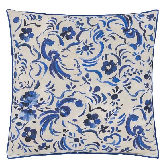 Подушка CCDG1584, Kawana Linen, Cobalt, Designers Guild 50 x 50см