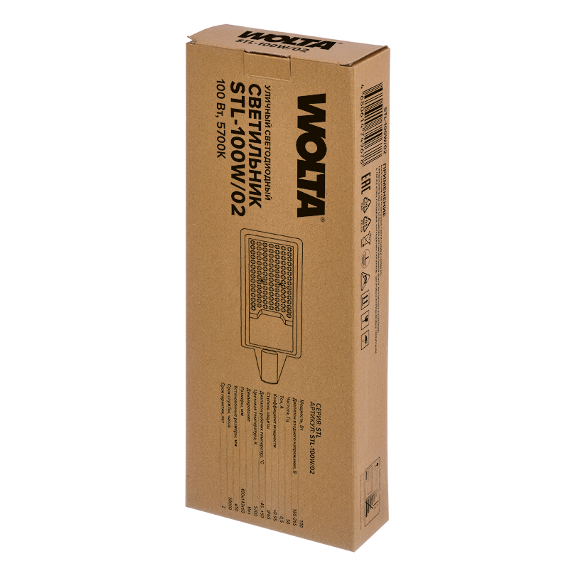 Уличный консольный светильник WOLTA STL-100W/02