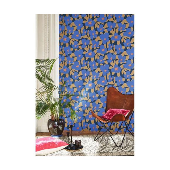 Обои Casadeco 88396404 Flower Power Bleu indigo