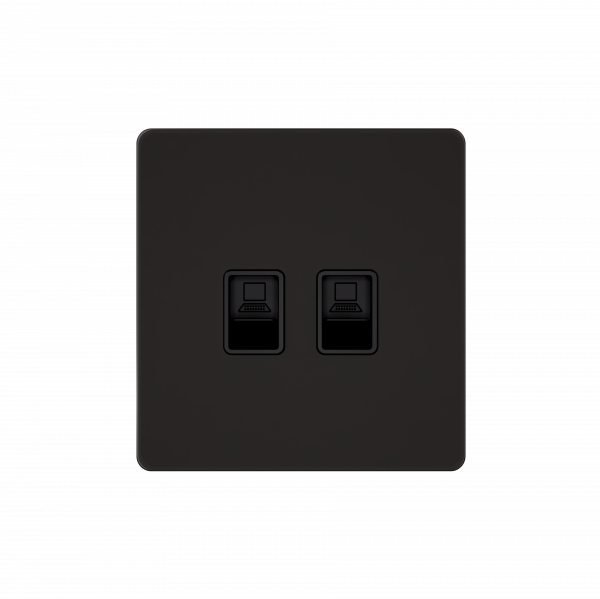 Розетка информационная RJ-45 кат.6 2-я Systeme Electric Systeme Infinity Полярная ночь FSE001088