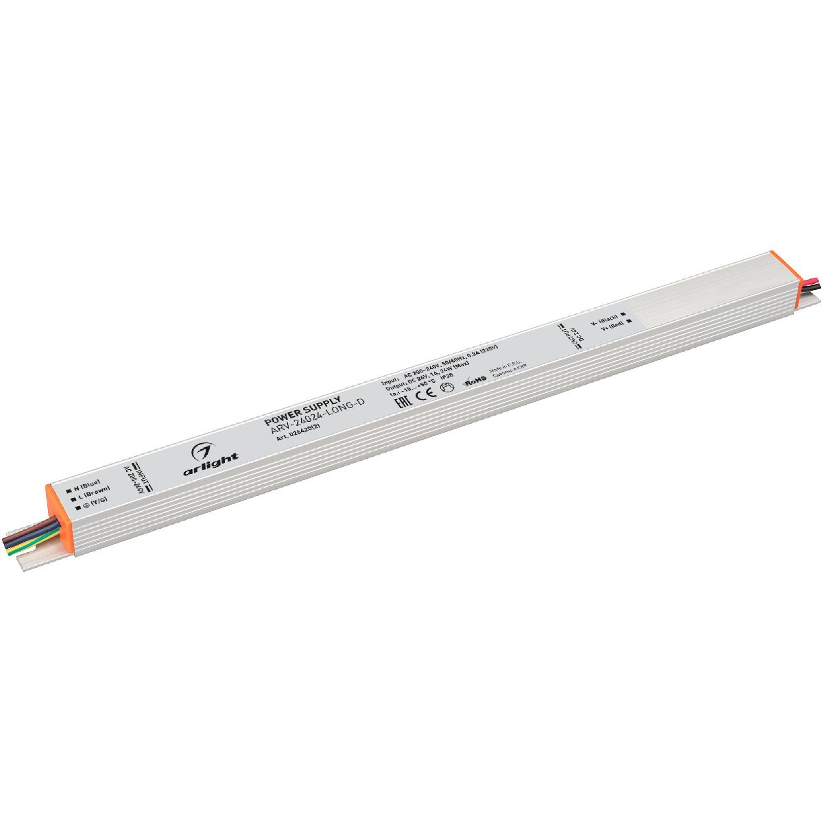 Блок питания Arlight ARV-24024-LONG-D (24V, 1A, 24W) 026420(2)