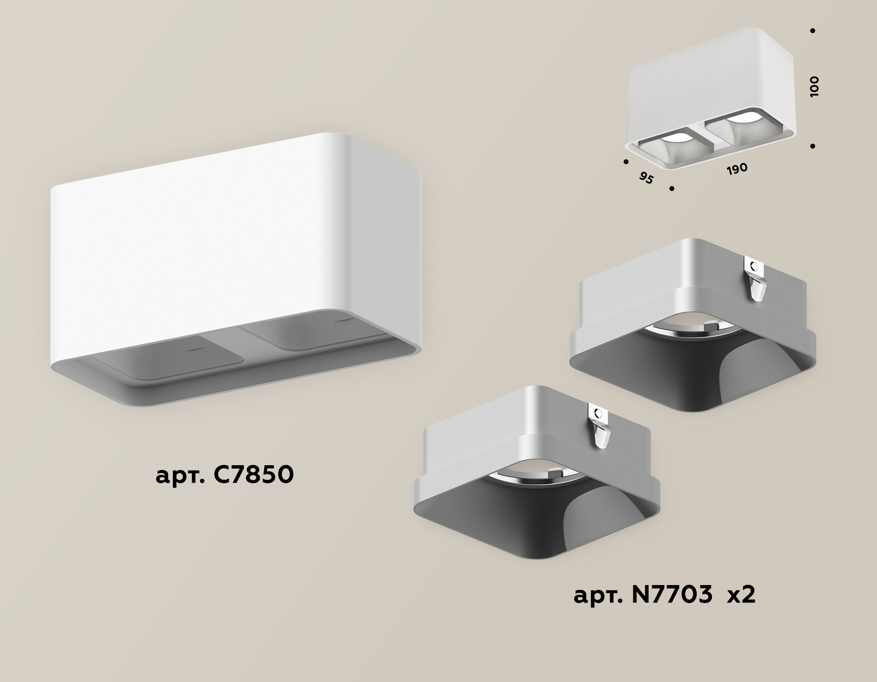 Накладной светильник Ambrella Light Techno XS7850003 (C7850, N7703)
