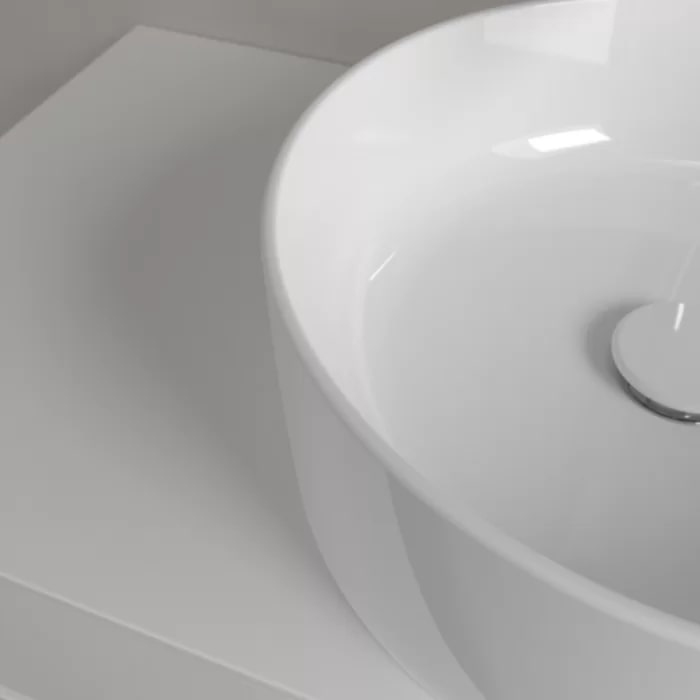 Villeroy&Boch Collaro Раковина накладная 400*400*145h, без отв. под смеситель, без перелива, TitanCeram, цвет альпийский белый