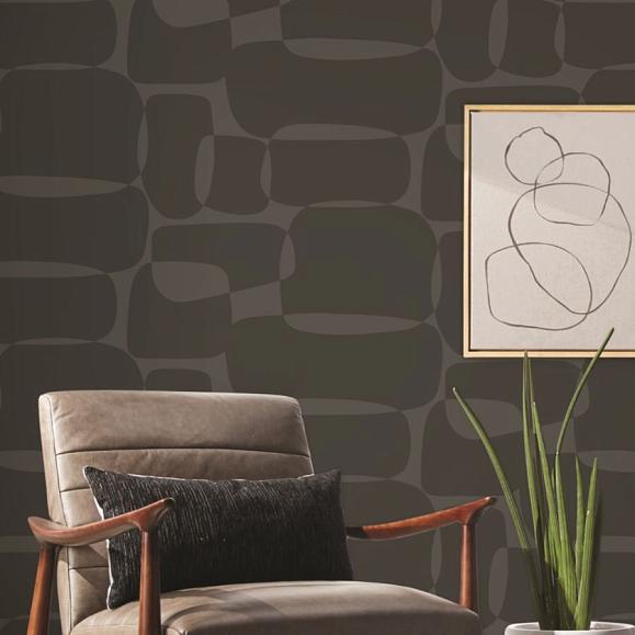 Обои York AG2073 Nikki Chu Block Black/Metallic
