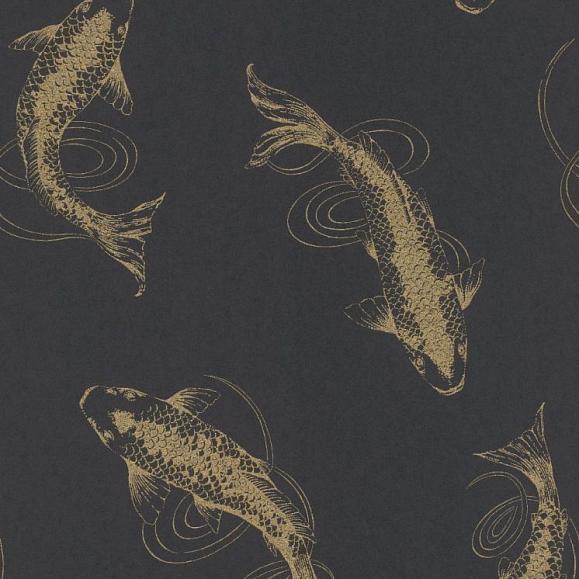 Обои Emil & Hugo 297989 Koi Black&Gold
