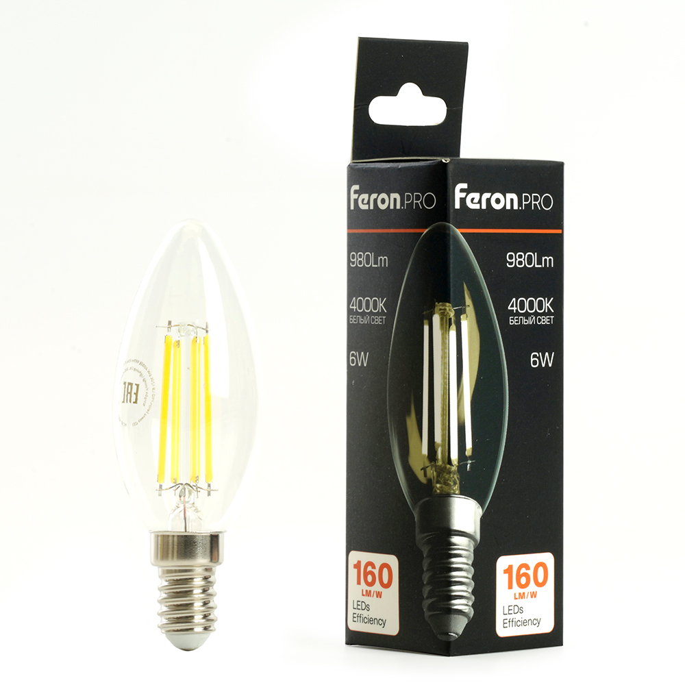 Светодиодная лампа Feron LB-1206 E14 6W 4000K 51245