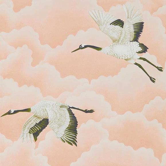 Обои Harlequin 111232 Cranes In Flight Blush